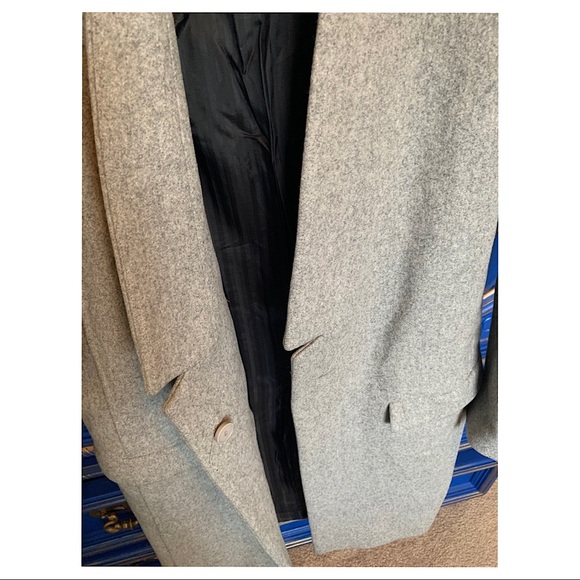 Maje Light Gray Long Wool Coat size 36 US 4 - Picture 2 of 5